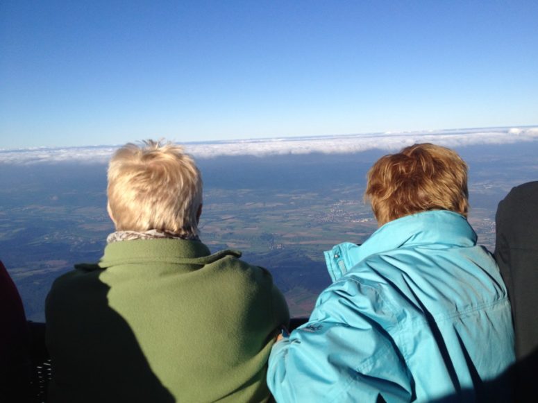 Ausblick während eines Ballonfluges