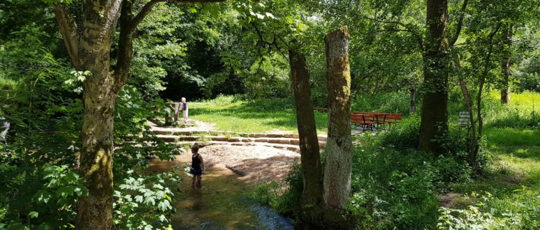 KInder am Wassererlebnisplatz Tauritzmühle