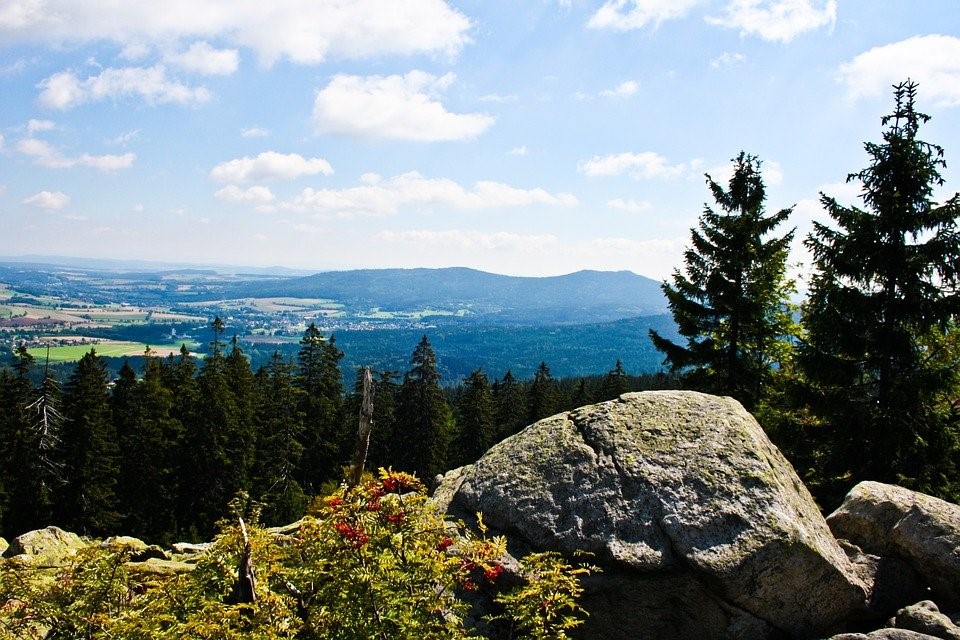 Ausblick über das Fichtelgebirge