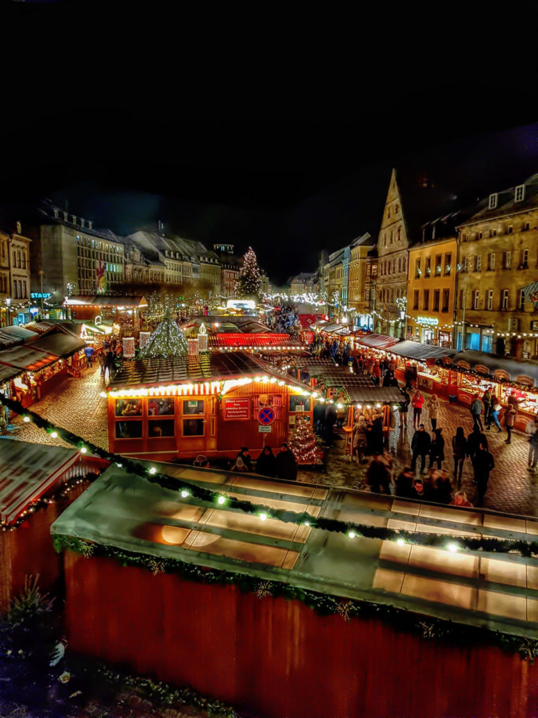 Bayreuther Christkindlesmarkt von oben 