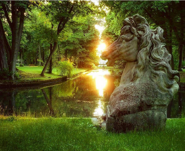 Blick auf das Wasser im Hofgarten