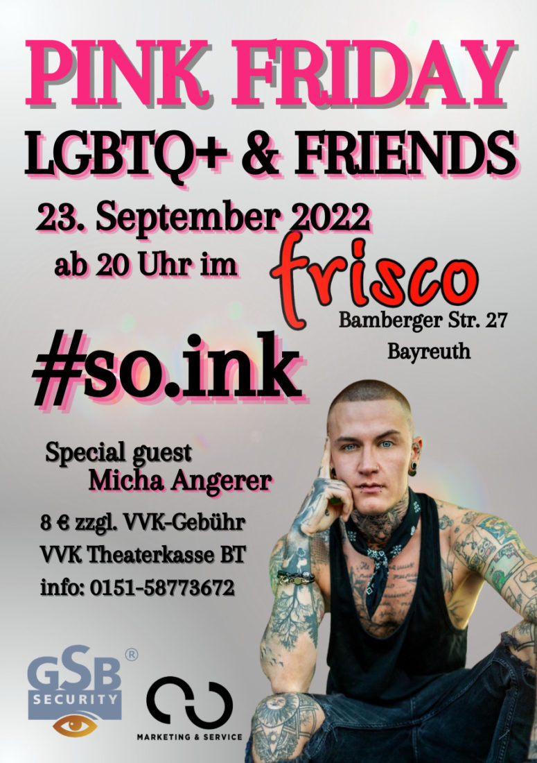 Pink Friday im Frisco Bayreuth am 23. September 2022 ab 20 Uhr.