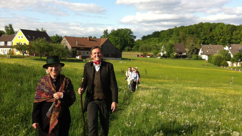 Jean Paul Weg Wanderung mit Landrat Hübner © Regionalmanagement Bayreuth