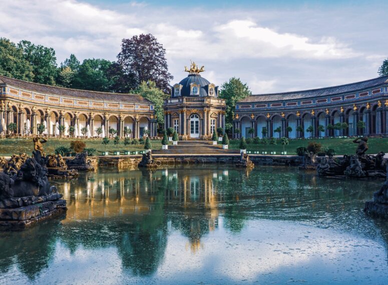 Blick auf die Orangerie in der Eremitage