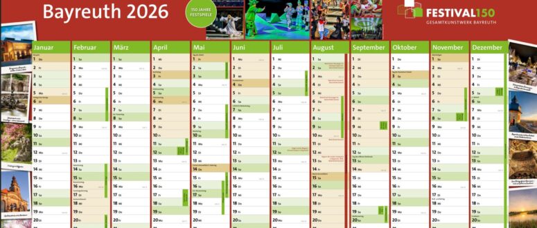 Der neue Wandkalender feiert 150 Jahre Bayreuther Festspiele