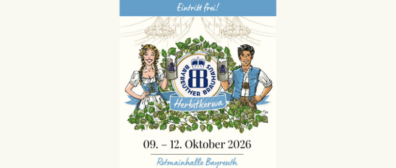 Bayreuther Brauhaus Herbstkerwa von 9. bis 12. Oktober 2026